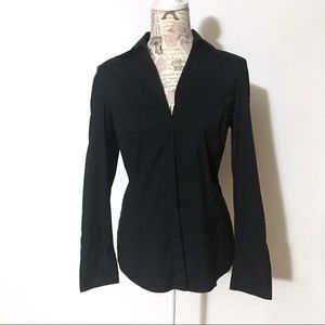 Ann Taylor Black Button Down Shirt